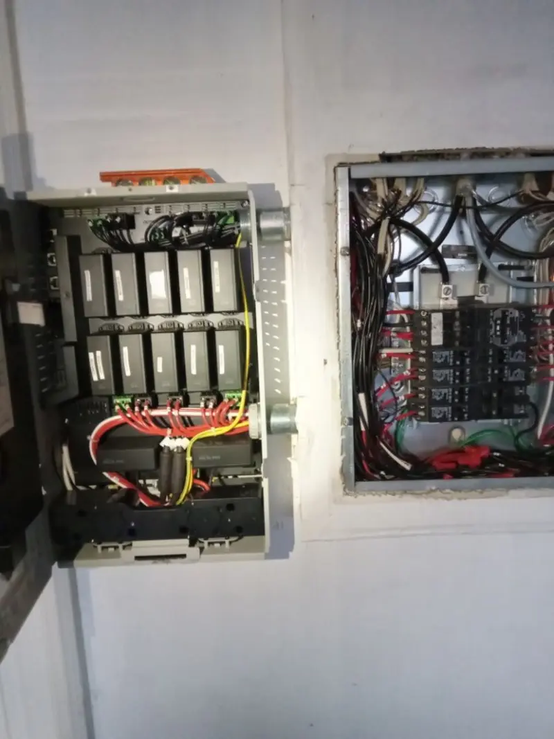 Electrical panel upgrade completed for Security Camera Wiring in Larkspur